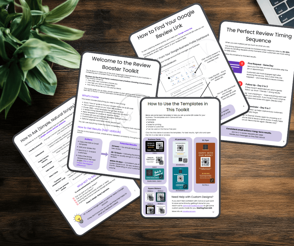 pages inside the google review toolkit