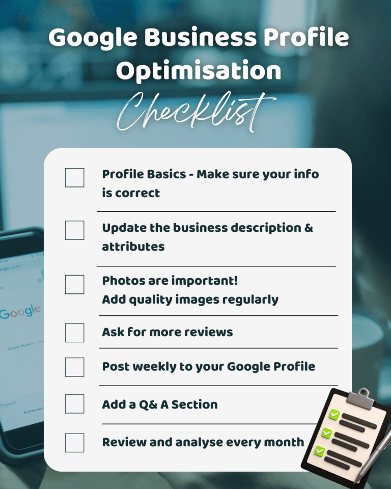 Google business profile optimisation checklist for small businesses